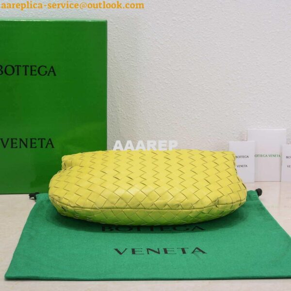 Replica Bottega Veneta BV 690225 Teen Jodie intrecciato leather shoulder bag Lemon Yellow 5