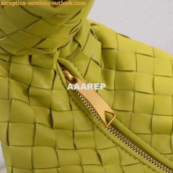 Replica Bottega Veneta BV 690225 Teen Jodie intrecciato leather shoulder bag Lemon Yellow 7