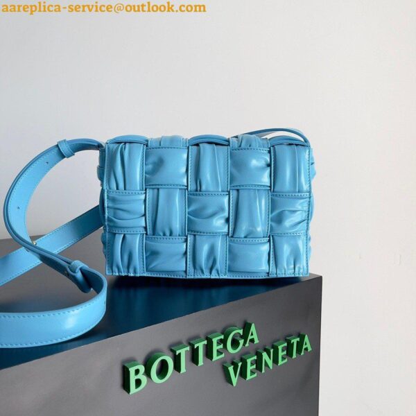 Replica Bottega Veneta Cassette Bag In Pool Foulard Intreccio Calfskin 3