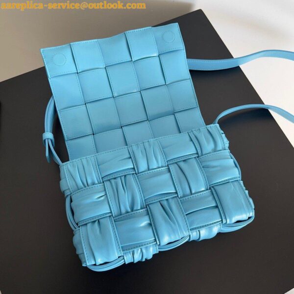 Replica Bottega Veneta Cassette Bag In Pool Foulard Intreccio Calfskin 6