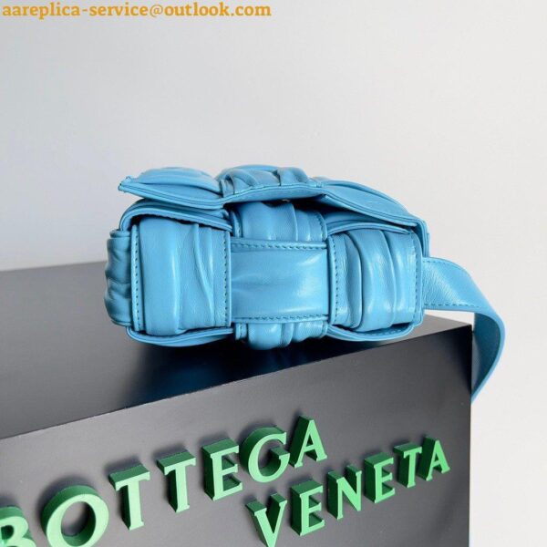 Replica Bottega Veneta Cassette Bag In Pool Foulard Intreccio Calfskin 8