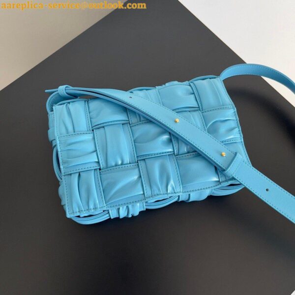 Replica Bottega Veneta Cassette Bag In Pool Foulard Intreccio Calfskin 9