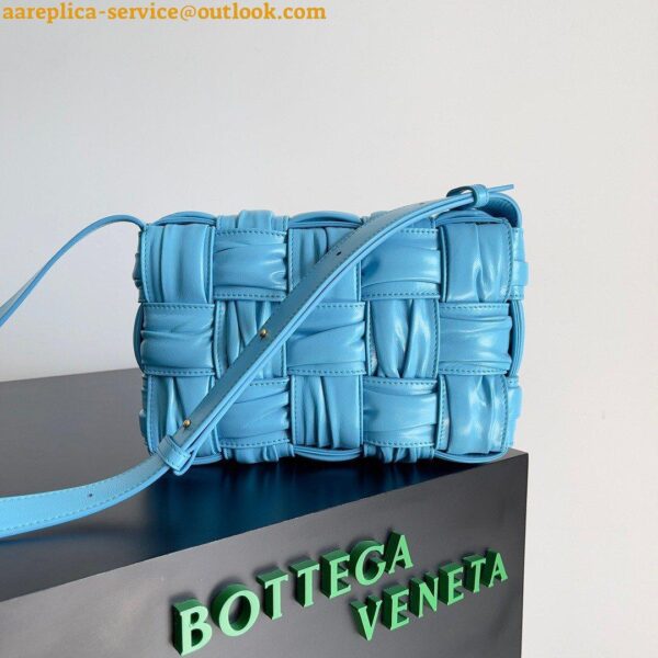 Replica Bottega Veneta Cassette Bag In Pool Foulard Intreccio Calfskin 12