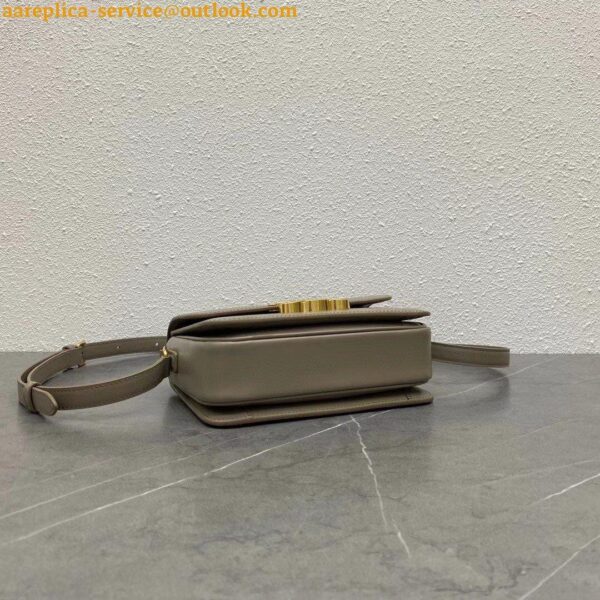 Replica Celine Triomphe Teen Bag In Grey Leather 7