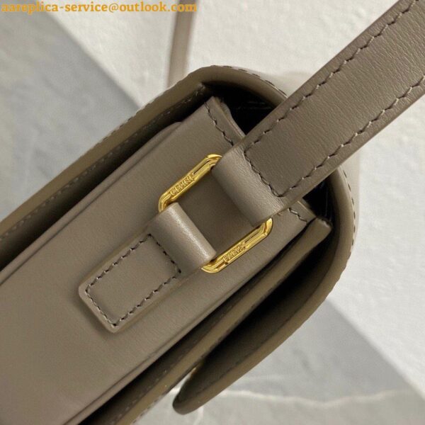 Replica Celine Triomphe Teen Bag In Grey Leather 13