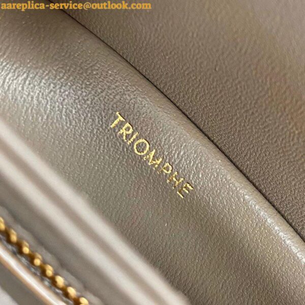 Replica Celine Triomphe Teen Bag In Grey Leather 14