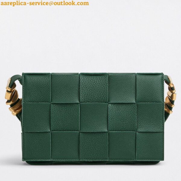 Replica Bottega Veneta Cassette Bag In Raintree Grained Intreccio Calfskin 3