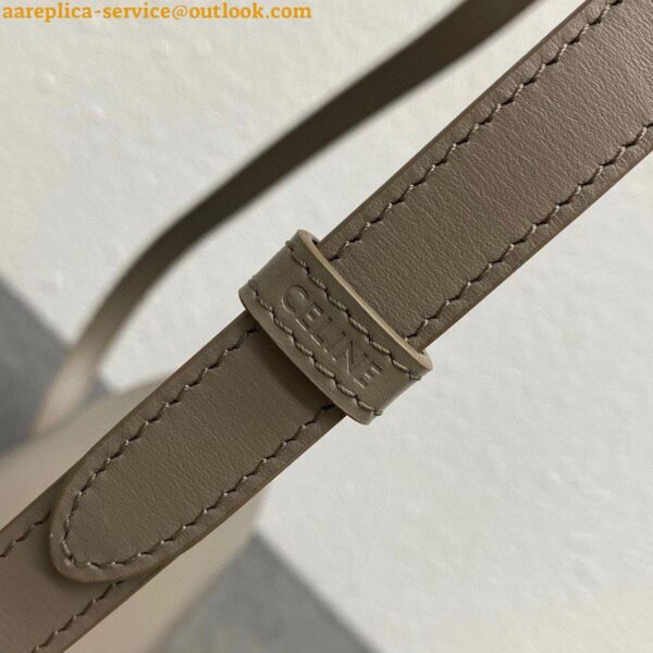 Replica Celine Triomphe Teen Bag In Grey Leather 16