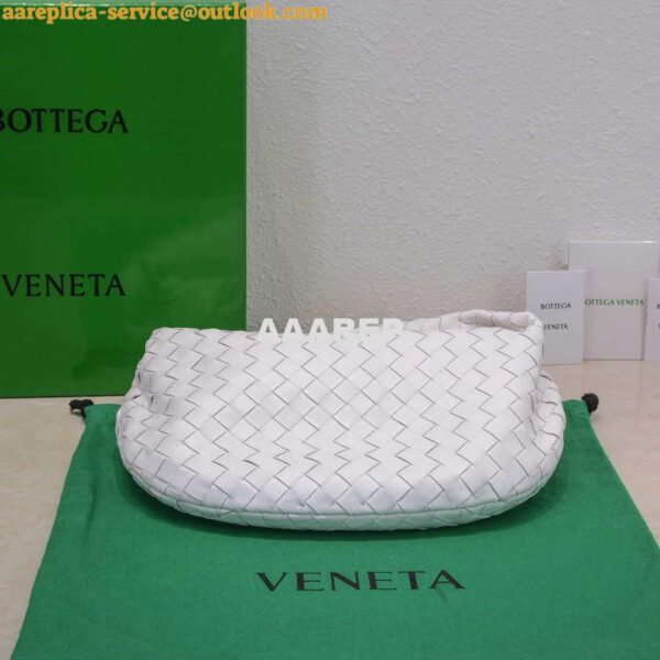 Replica Bottega Veneta BV 690225 Teen Jodie intrecciato leather shoulder bag White 4