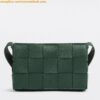 Replica Bottega Veneta Cassette Bag In Raintree Grained Intreccio Calfskin