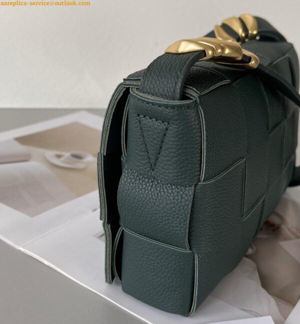 Replica Bottega Veneta Cassette Bag In Raintree Grained Intreccio Calfskin 10