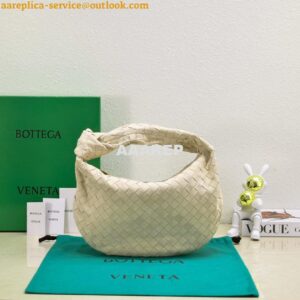 Replica Bottega Veneta BV 690225 Teen Jodie intrecciato suede shoulder bag Beige 2