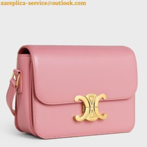 Replica Celine Triomphe Teen Bag In Pink Leather