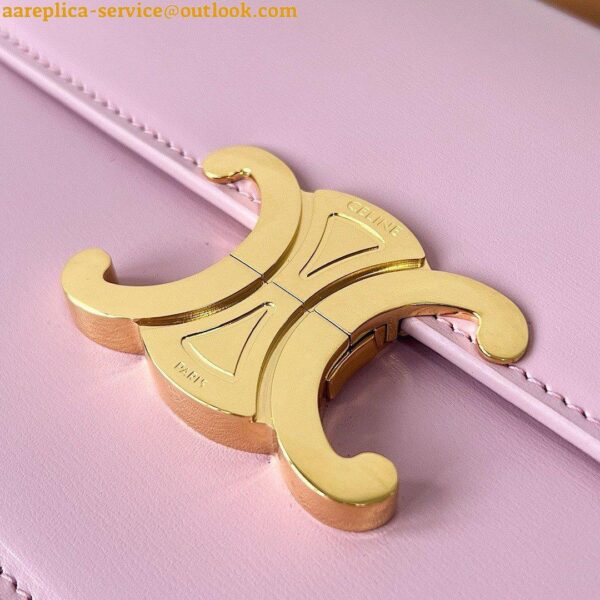 Replica Celine Triomphe Teen Bag In Pink Leather 6