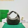 Replica Bottega Veneta BV 690225 Teen Jodie intrecciato suede shoulder bag Dark Green