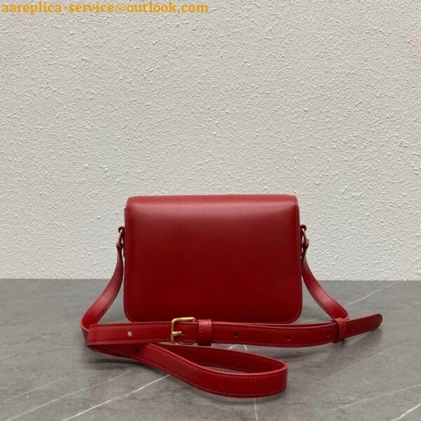 Replica Celine Triomphe Teen Bag In Red Leather 7