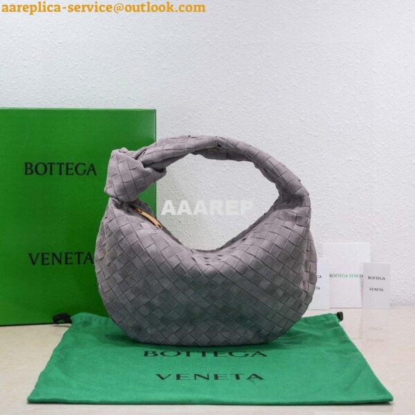 Replica Bottega Veneta BV 690225 Teen Jodie intrecciato suede shoulder bag Drak Purple 4