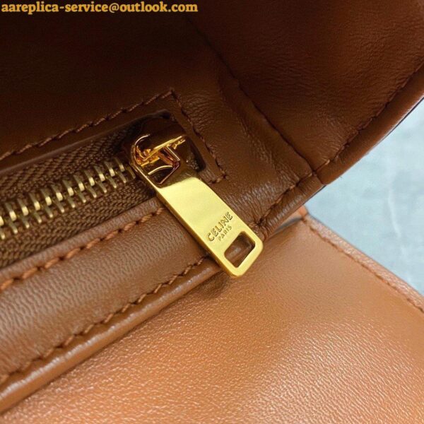 Replica Celine Triomphe Teen Bag In Textile and Calfskin 12