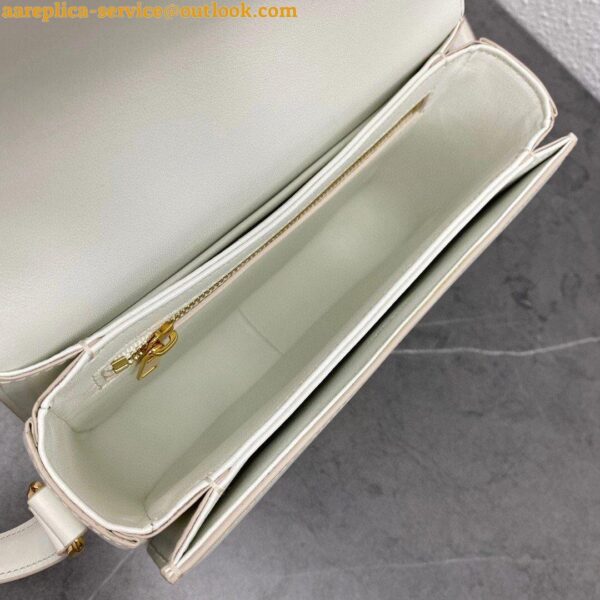 Replica Celine Triomphe Teen Bag In White Leather 4