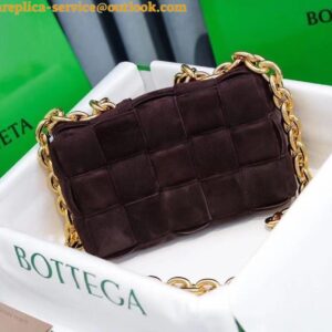 Replica Bottega Veneta Chain Cassette Bag In Fondant Intrecciato Suede Calfskin