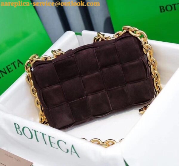 Replica Bottega Veneta Chain Cassette Bag In Fondant Intrecciato Suede Calfskin 3