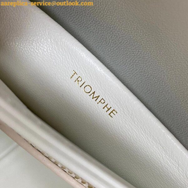 Replica Celine Triomphe Teen Bag In White Leather 12