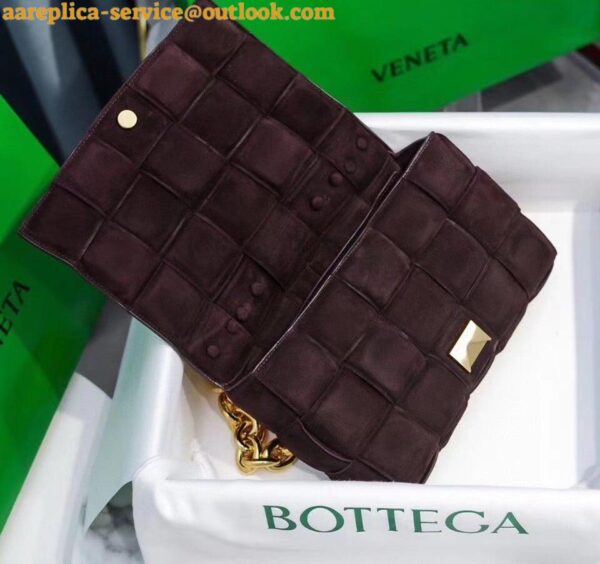 Replica Bottega Veneta Chain Cassette Bag In Fondant Intrecciato Suede Calfskin 7