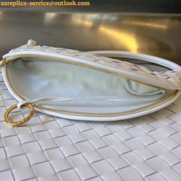 Replica Bottega Veneta Gemelli Large Bag in White Intrecciato Lambskin 3