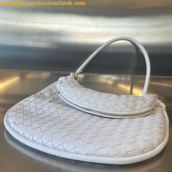 Replica Bottega Veneta Gemelli Large Bag in White Intrecciato Lambskin 4