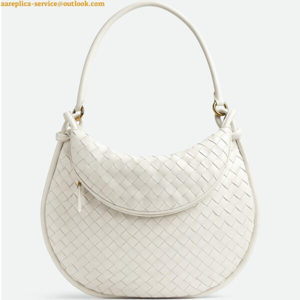 Replica Bottega Veneta Gemelli Large Bag in White Intrecciato Lambskin 5