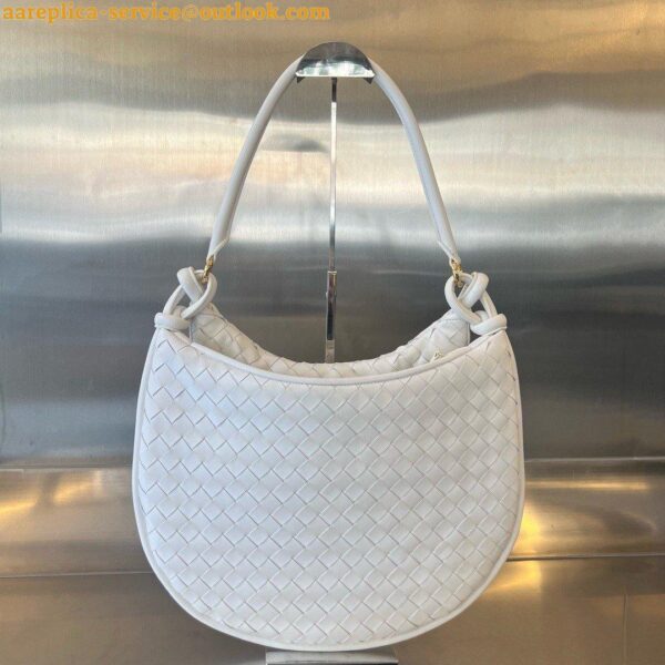 Replica Bottega Veneta Gemelli Large Bag in White Intrecciato Lambskin 6