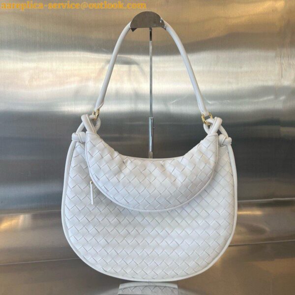 Replica Bottega Veneta Gemelli Large Bag in White Intrecciato Lambskin 8