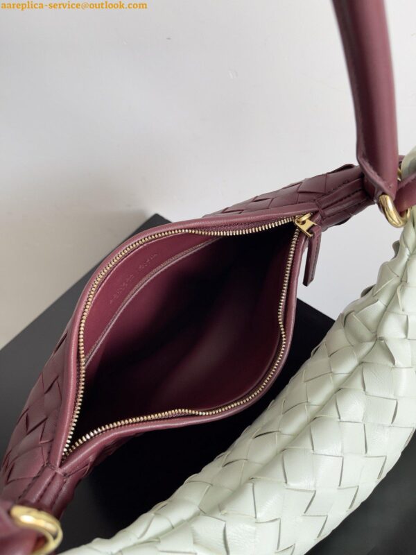 Replica Bottega Veneta Gemelli Medium Bag in Barolo/Glacier Intrecciato Lambskin 4