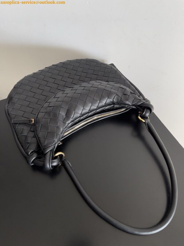 Replica Bottega Veneta Gemelli Medium Bag in Black Intrecciato Lambskin 3