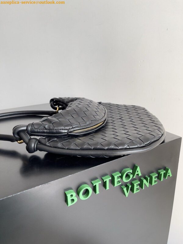 Replica Bottega Veneta Gemelli Medium Bag in Black Intrecciato Lambskin 4