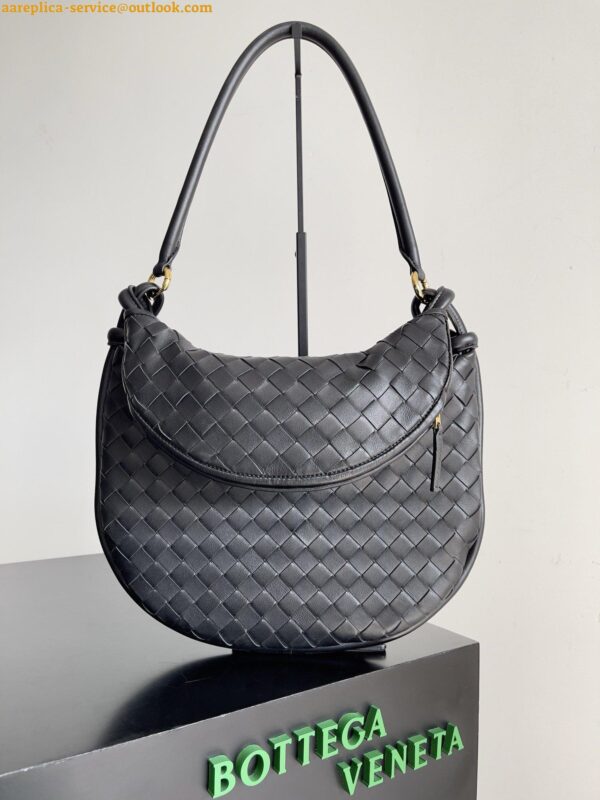 Replica Bottega Veneta Gemelli Medium Bag in Black Intrecciato Lambskin 5