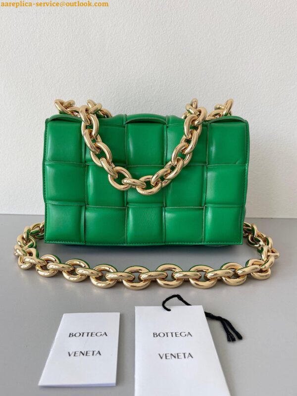 Replica Bottega Veneta Chain Cassette Bag In Parakeet Intrecciato Lambskin 5