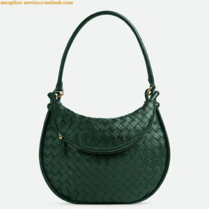 Replica Bottega Veneta Gemelli Medium Bag in Emerald Green Intrecciato Lambskin