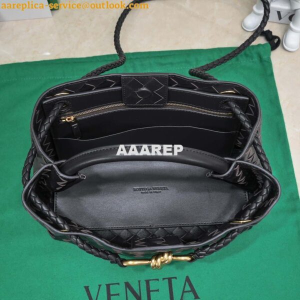 Replica Bottega Veneta BV 743568 Small Andiamo Black 8