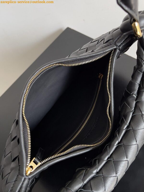 Replica Bottega Veneta Gemelli Medium Bag in Black Intrecciato Lambskin 10