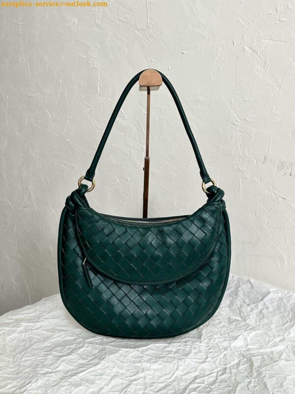 Replica Bottega Veneta Gemelli Medium Bag in Emerald Green Intrecciato Lambskin 5