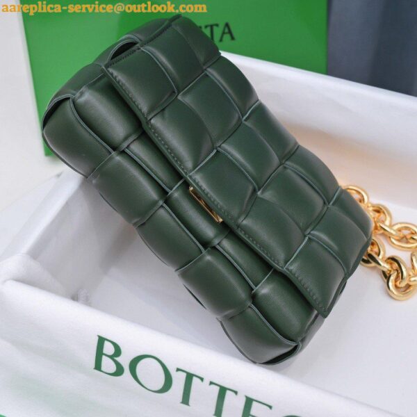 Replica Bottega Veneta Chain Cassette Bag In Raintree Intrecciato Lambskin 4