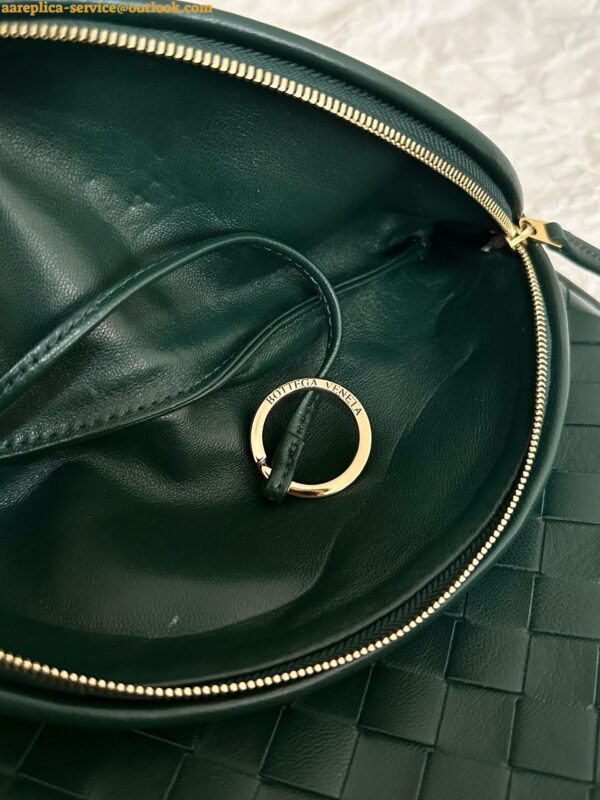 Replica Bottega Veneta Gemelli Medium Bag in Emerald Green Intrecciato Lambskin 11