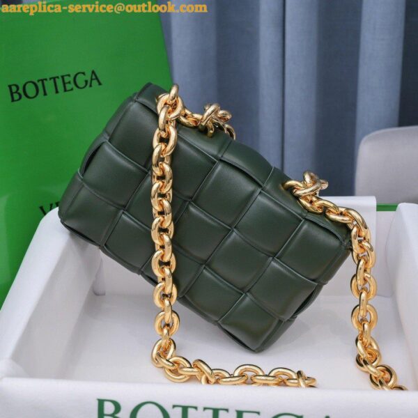 Replica Bottega Veneta Chain Cassette Bag In Raintree Intrecciato Lambskin 5