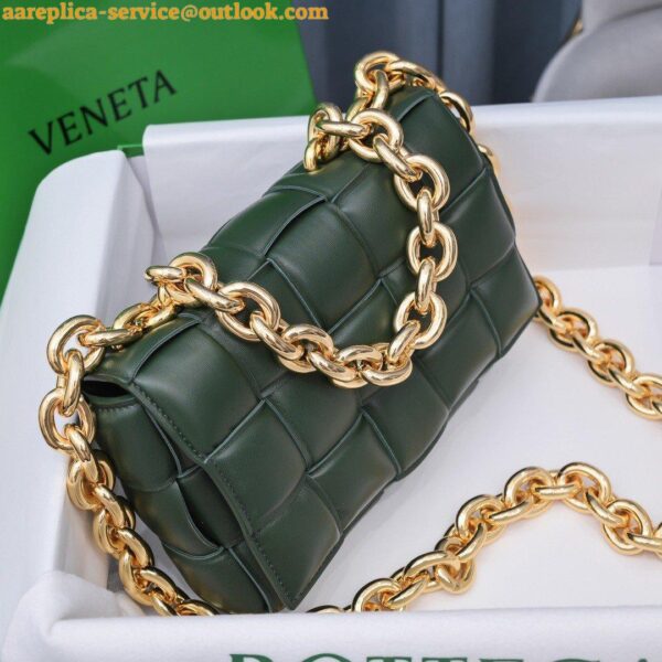 Replica Bottega Veneta Chain Cassette Bag In Raintree Intrecciato Lambskin 6