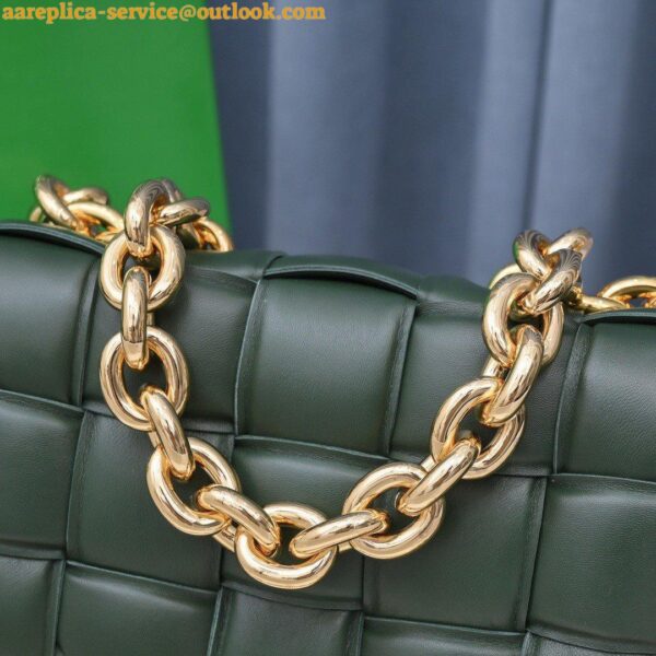 Replica Bottega Veneta Chain Cassette Bag In Raintree Intrecciato Lambskin 7