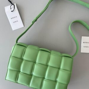 Replica Bottega Veneta Padded Cassette Bag In Acid Green Lambskin