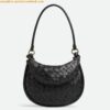 Replica Bottega Veneta Gemelli Small Bag in Black Intrecciato Lambskin