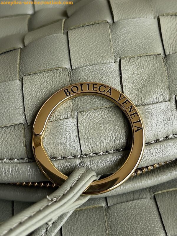 Replica Bottega Veneta Gemelli Medium Bag in Travertine Intrecciato Lambskin 11