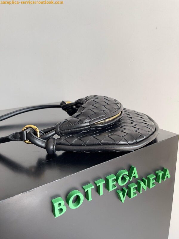 Replica Bottega Veneta Gemelli Small Bag in Black Intrecciato Lambskin 5